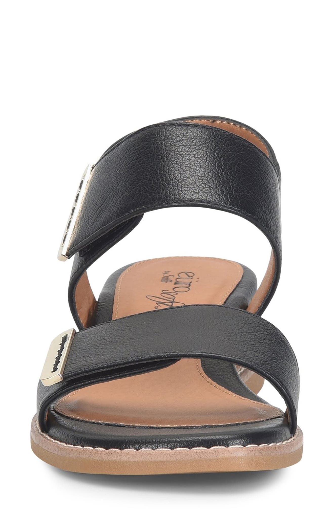 EUROSOFT Mallory Wedge Sandal, Alternate, color, Black