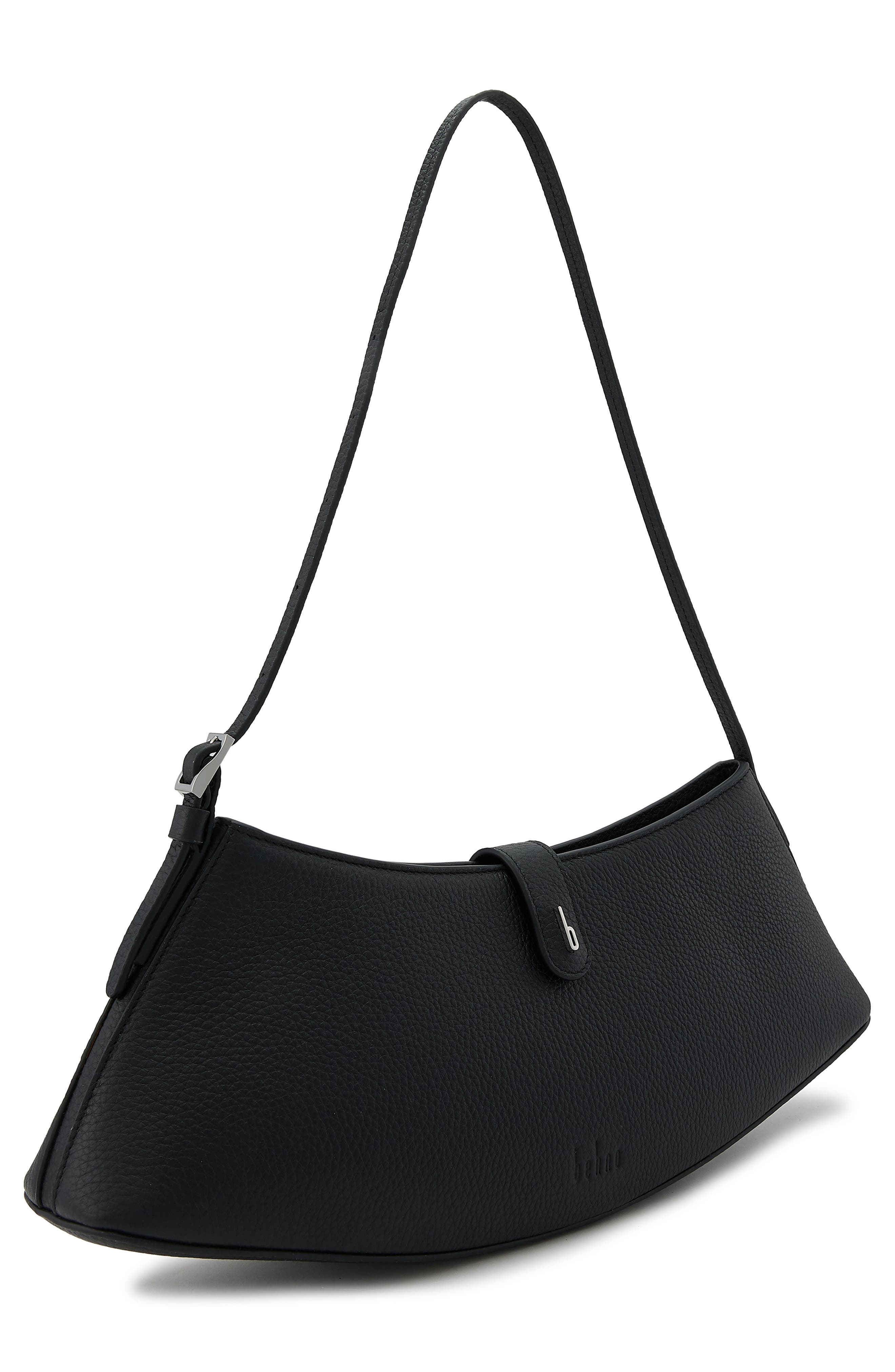 behno Ruth Leather Shoulder Bag, Alternate, color, Black