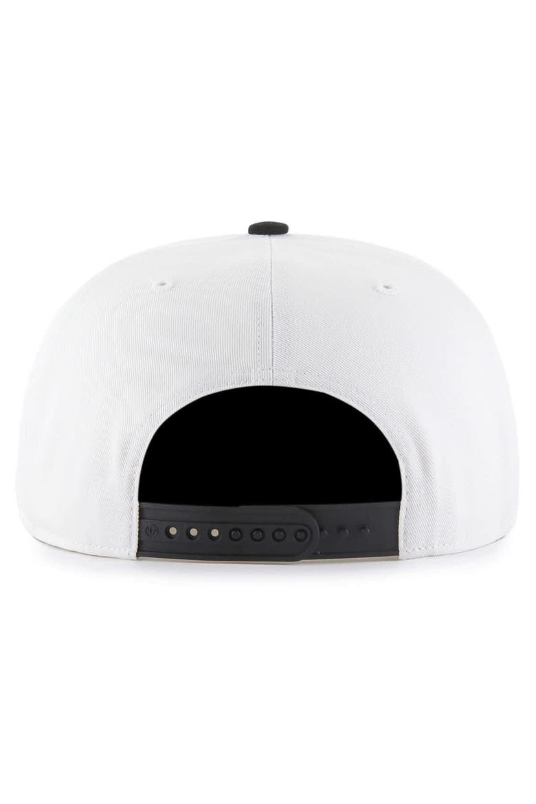 Men's '47 White/Black St. Louis Cardinals Foundation Captain Snapback Hat, Alternate, color, White
