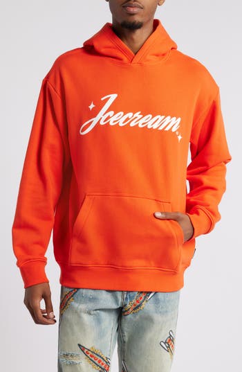 Icecream Logo Graphic Hoodie In Orange