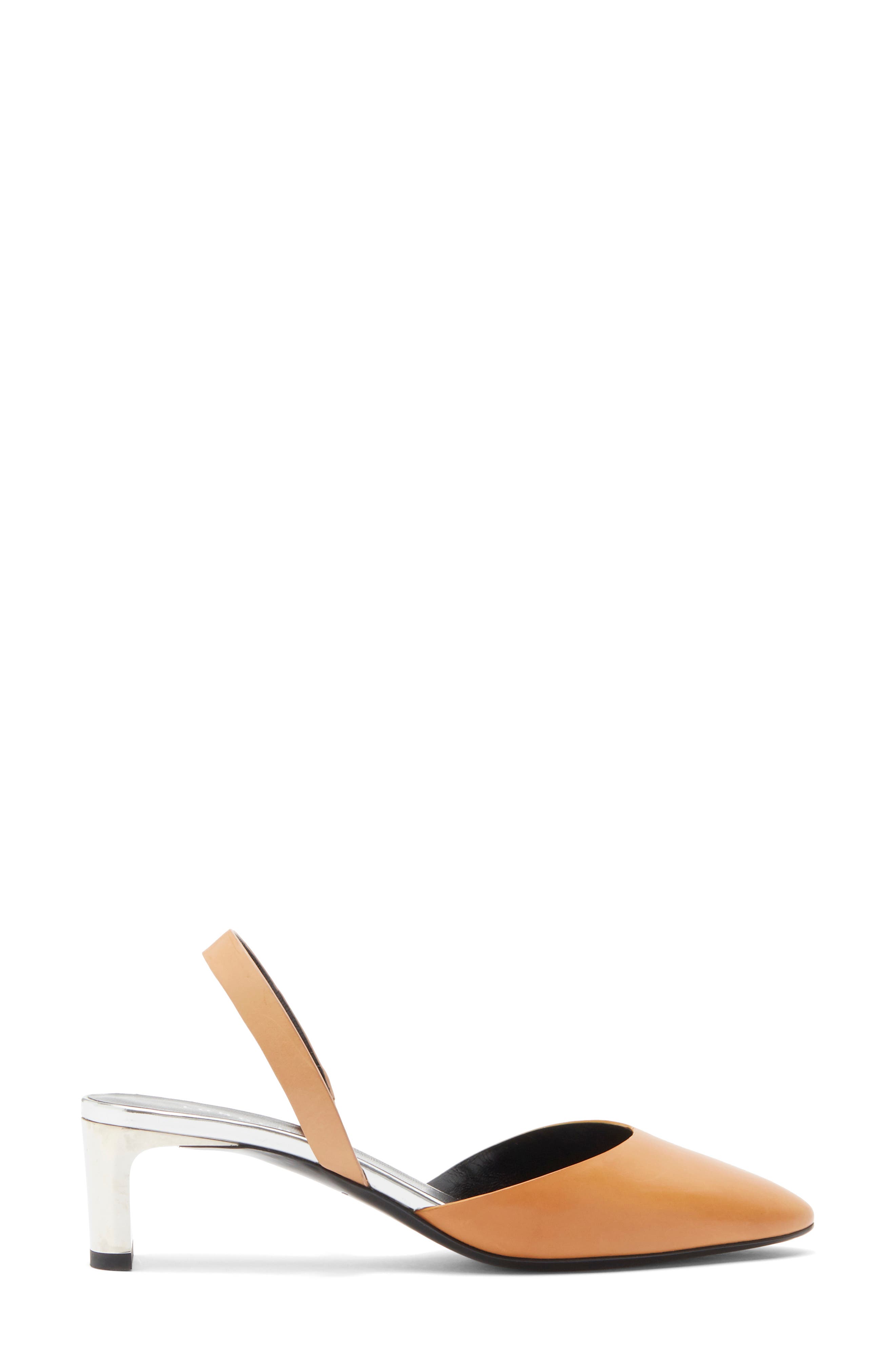 Longchamp Pointed Toe Slingback Pump, Alternate, color, Saffron