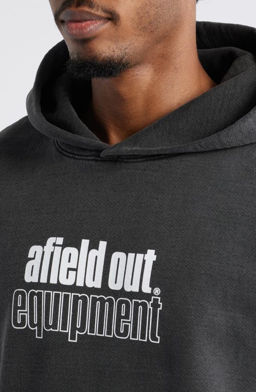 Afield Out Hardware Cotton Graphic Hoodie In Black