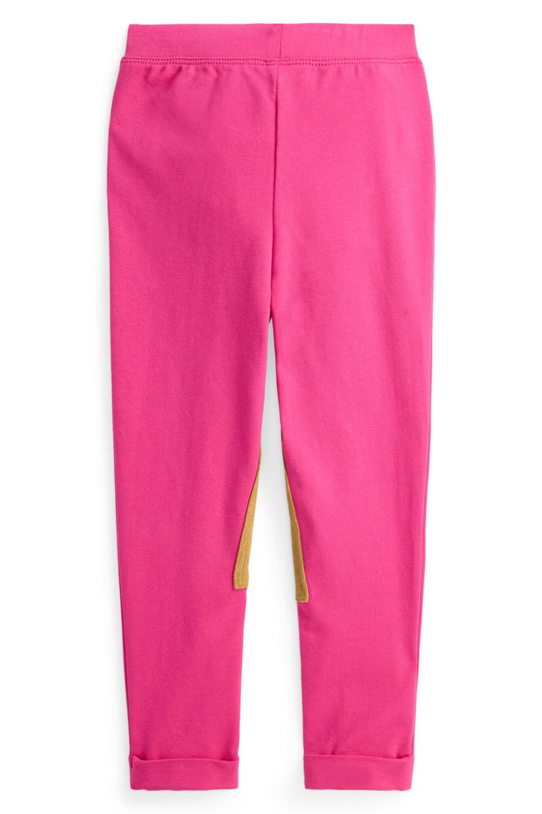 Kids' Stretch Cotton Riding Leggings, Alternate, color, COLLEGE PINK