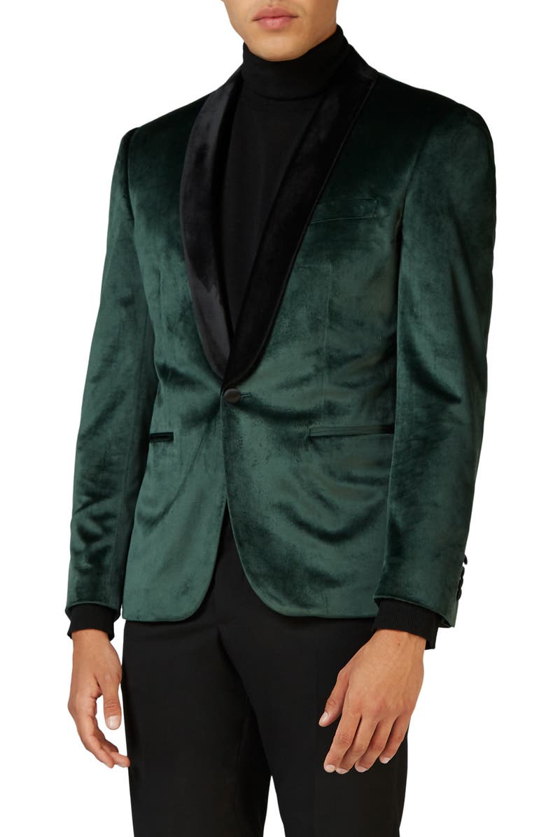 OppoSuits Deluxe Rich Green Velvet Dinner Jacket, Main, color, 
