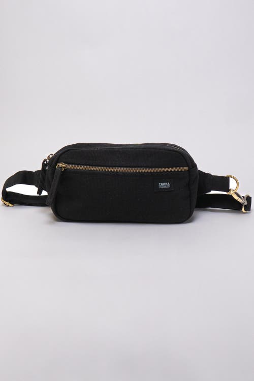 Terra Thread Organic Cotton Sling Belt Bag in Ivory Black at Nordstrom