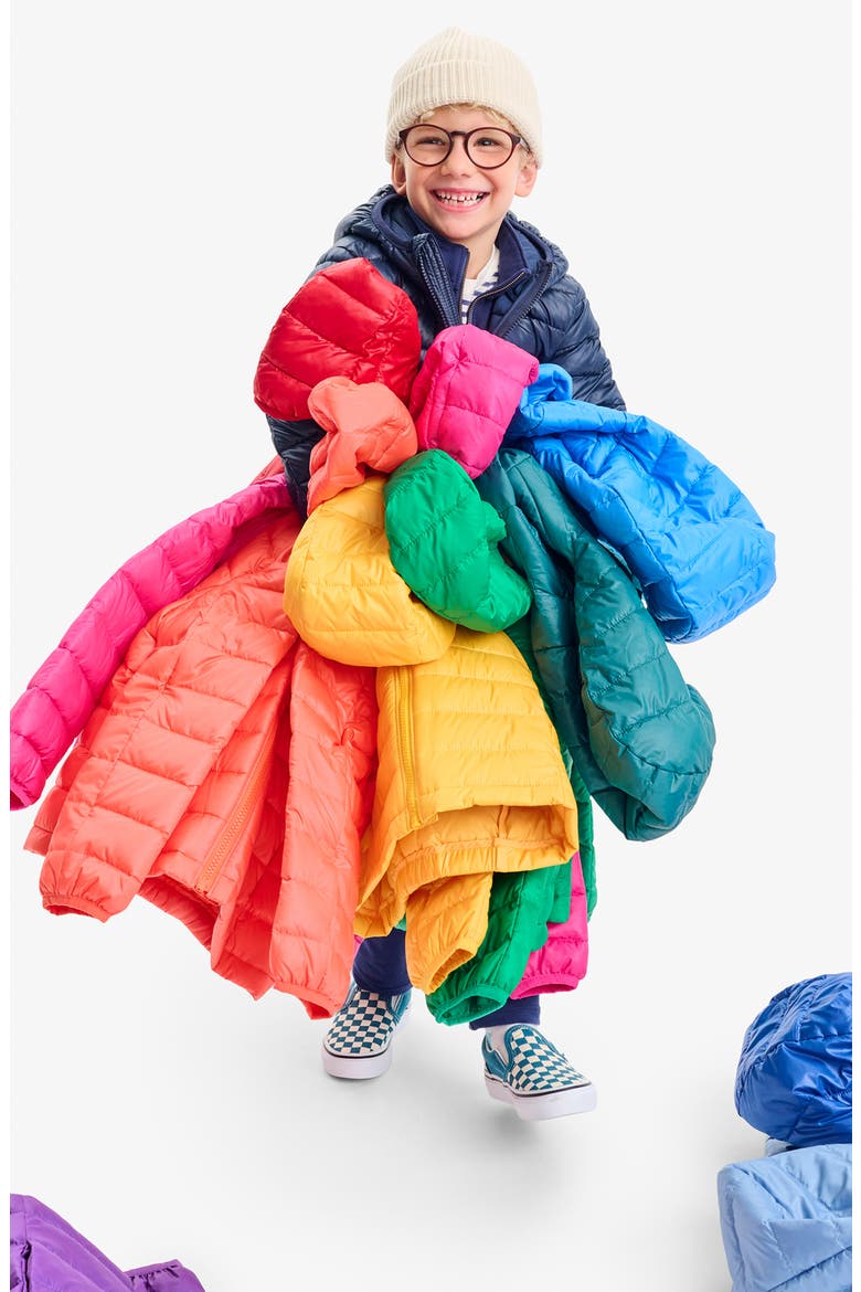 Kids' Lightweight Water Repellent Puffer Jacket, Alternate, color, CHERRY