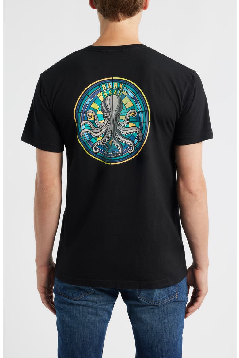 Octo Glass Cotton Graphic T-Shirt, Alternate, color, BLACK