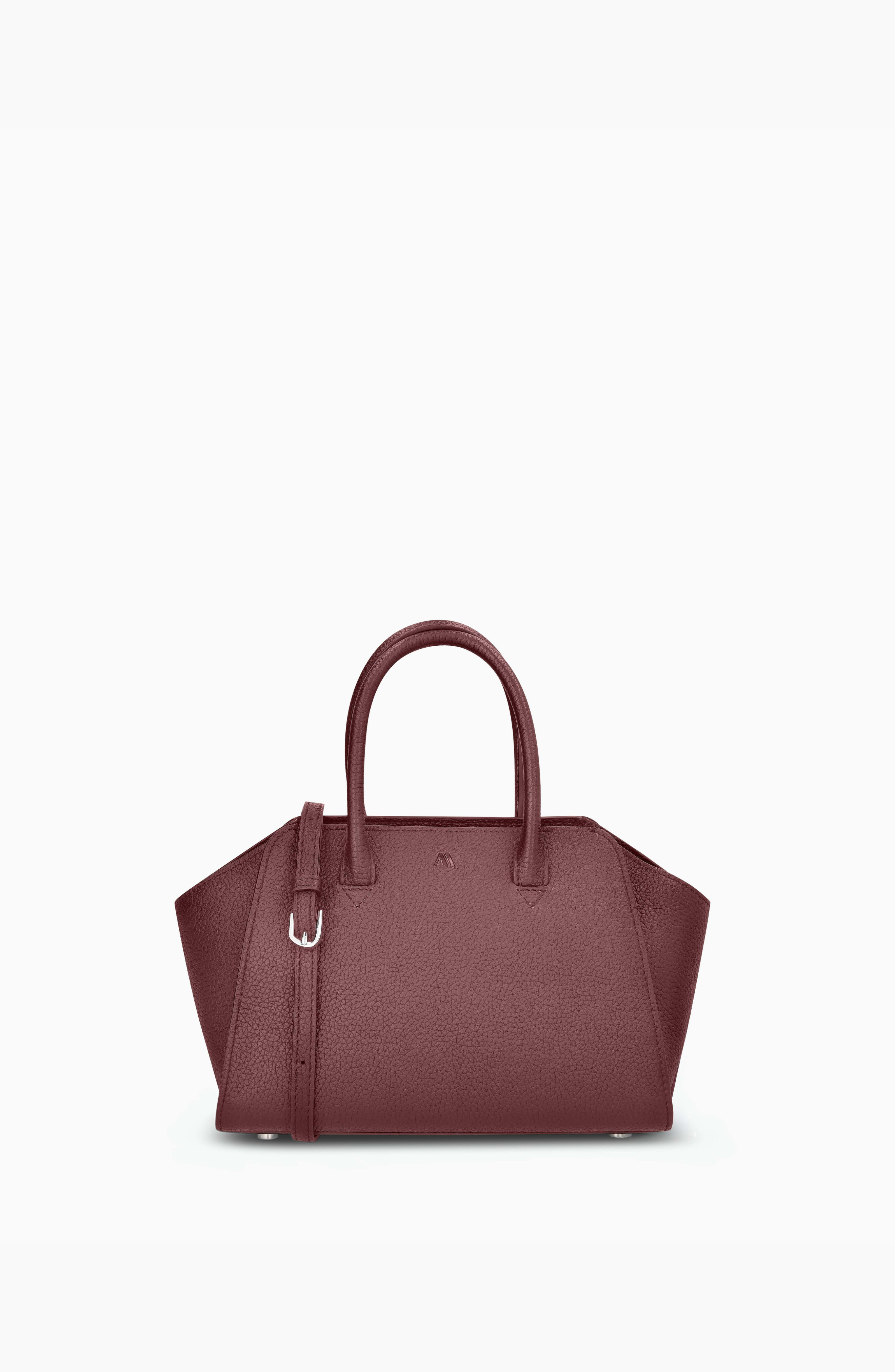 Mini Voyager Leather Crossbody Bag - Grain, Main, color, Grain Dark burgundy