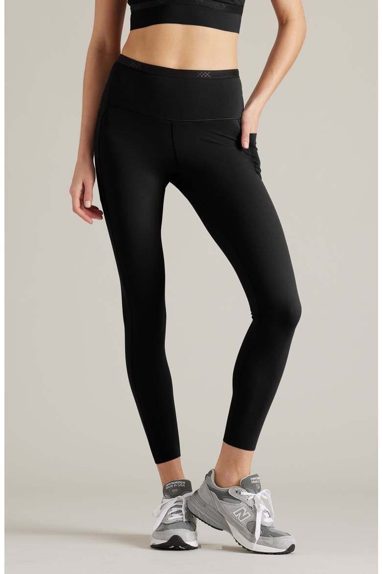 Banded Hi Form Pocket Ankle Leggings, Main, color, BLACK