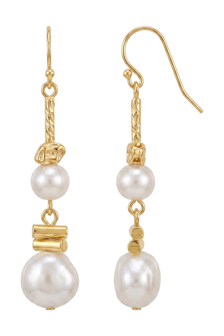 Deepti Pearl Chain Earrings, Alternate, color, Gold