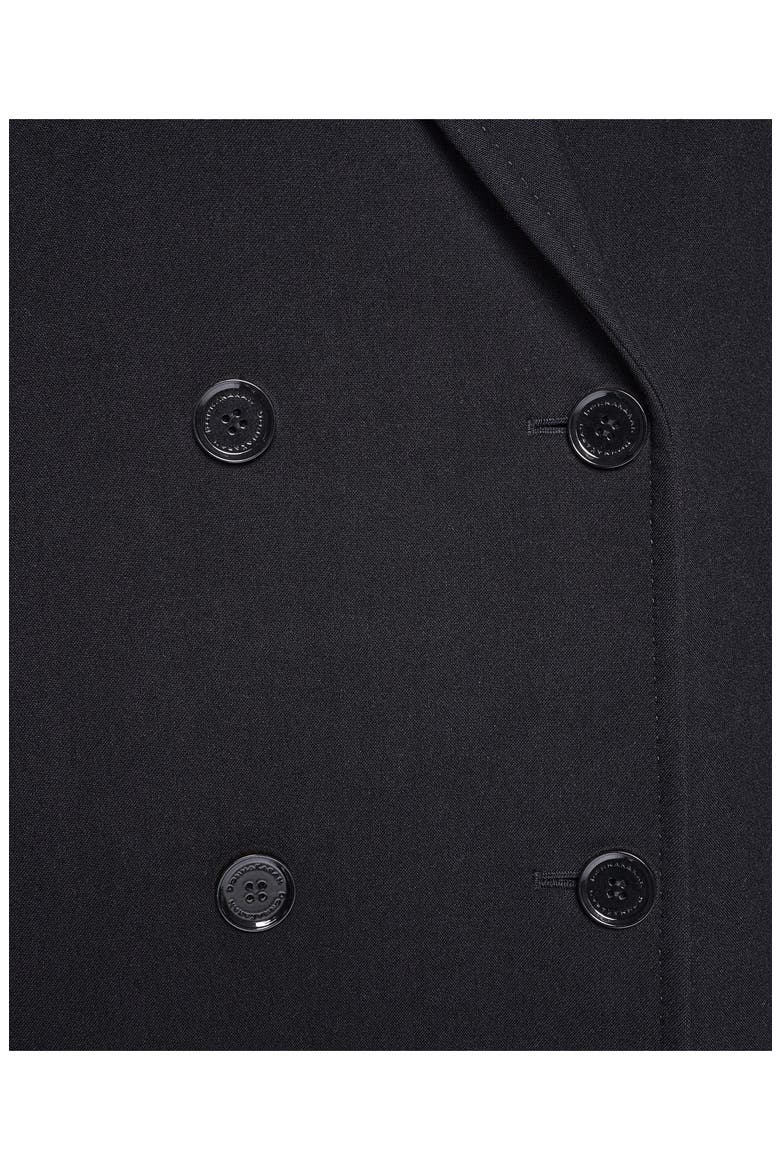 Double Breasted Slouch Coat, Alternate, color, BLACK