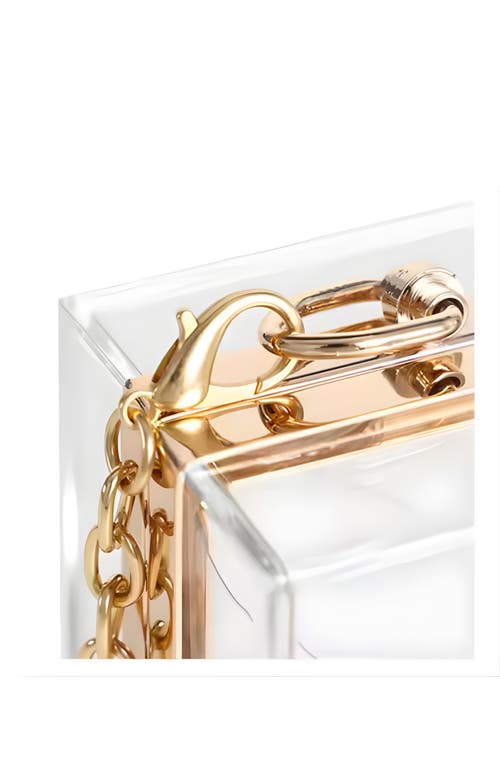 Macrae & Co . Clear Acrylic Box Clutch In White