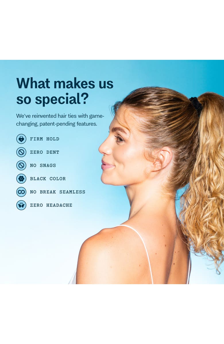 Gimme Beauty Soft Spiral Hair Bands, Alternate, color, Black