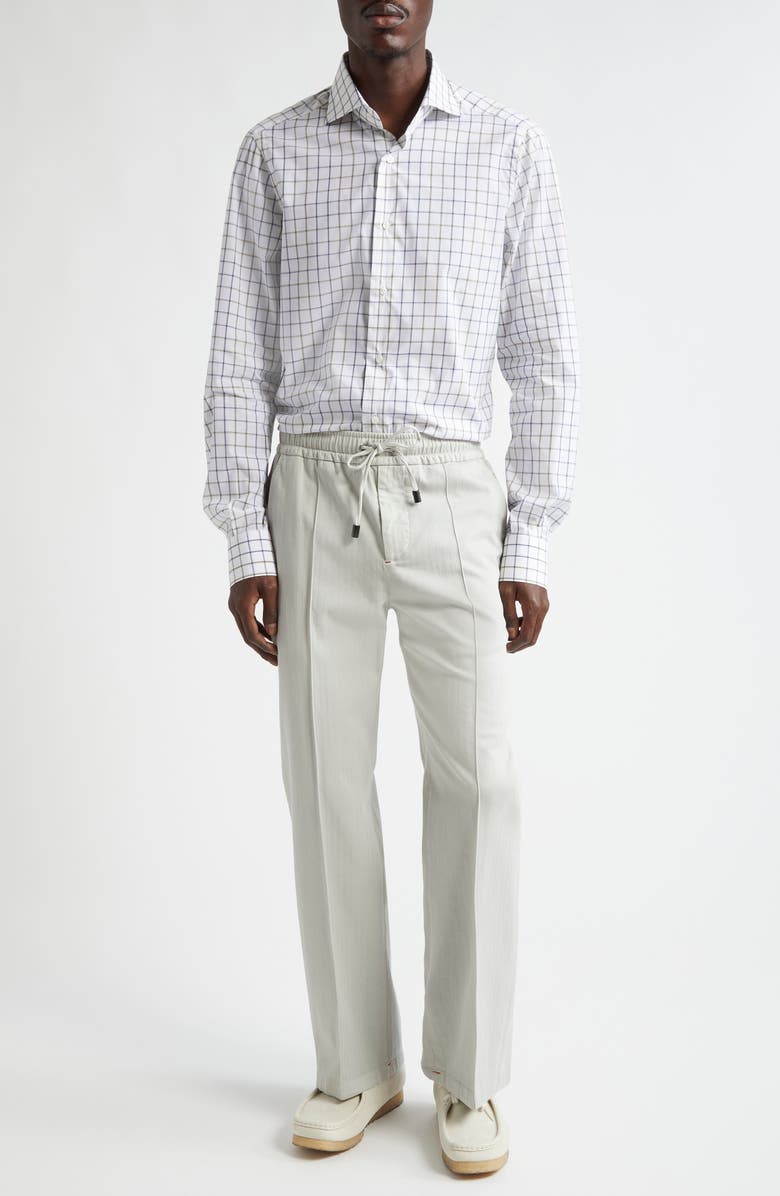 ISAIA Button-Up Shirt, Alternate, color, White Blue