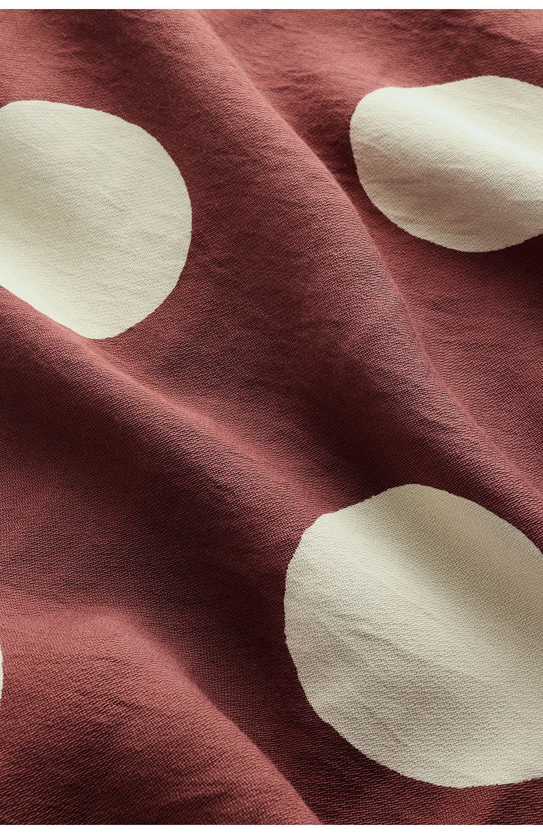 NEXT Polka Dot Tie Waist Jumpsuit, Alternate, color, Brown