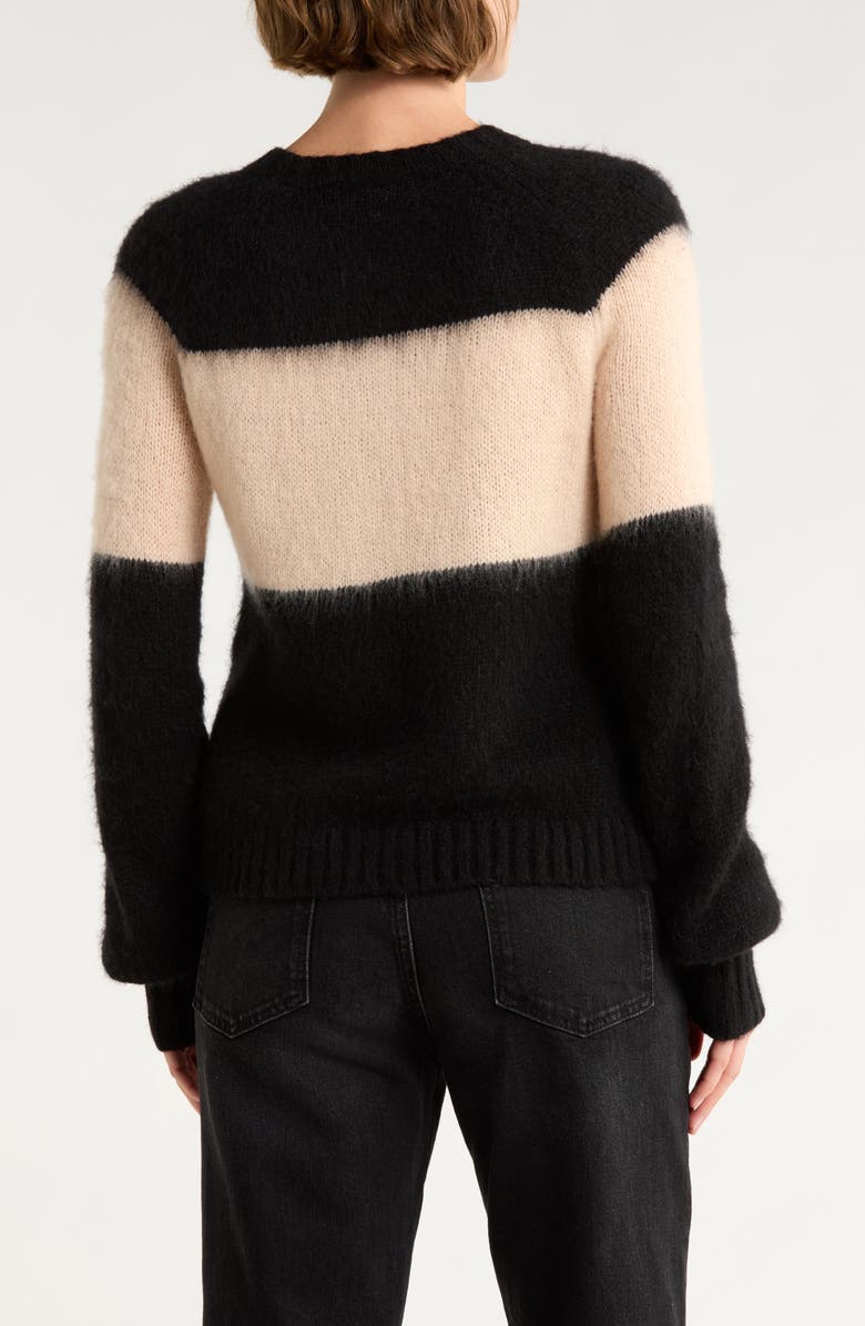 AllSaints Lou Uno Sweater, Alternate, color, Black/ Mallow Pink