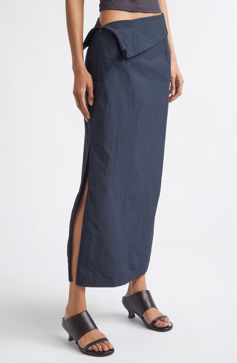 Paloma Wool Fosca Adjustable Recycled Nylon & Organic Cotton Skirt, Main, color, Navy