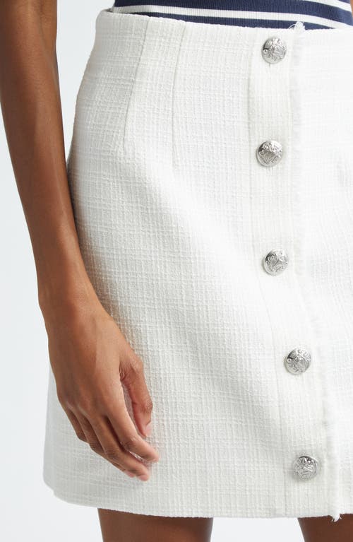 Veronica Beard Melia Tweed Button Front Skirt