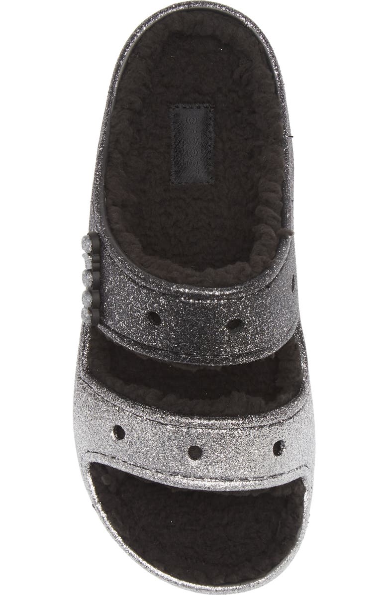 CROCS Classic Cozzzy Faux Fur Sandal, Alternate, color,