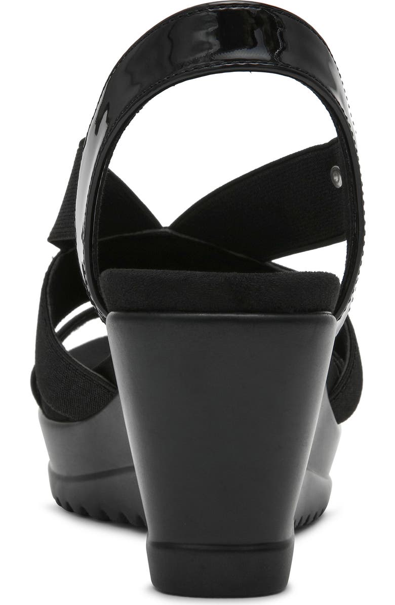 Anne Klein Ryland Platform Wedge Sandal, Alternate, color, Black