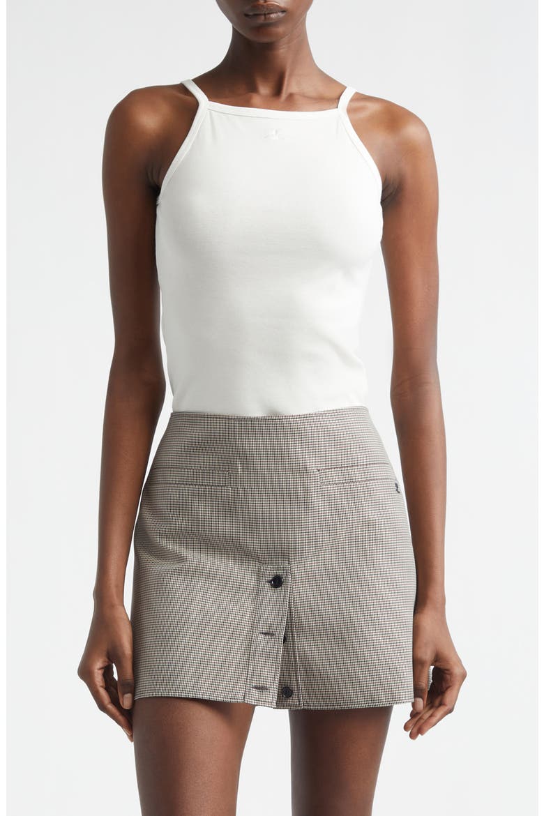 AC Logo Camisole, Main, color, LIGHT BONES/ HERITAGE WHITE