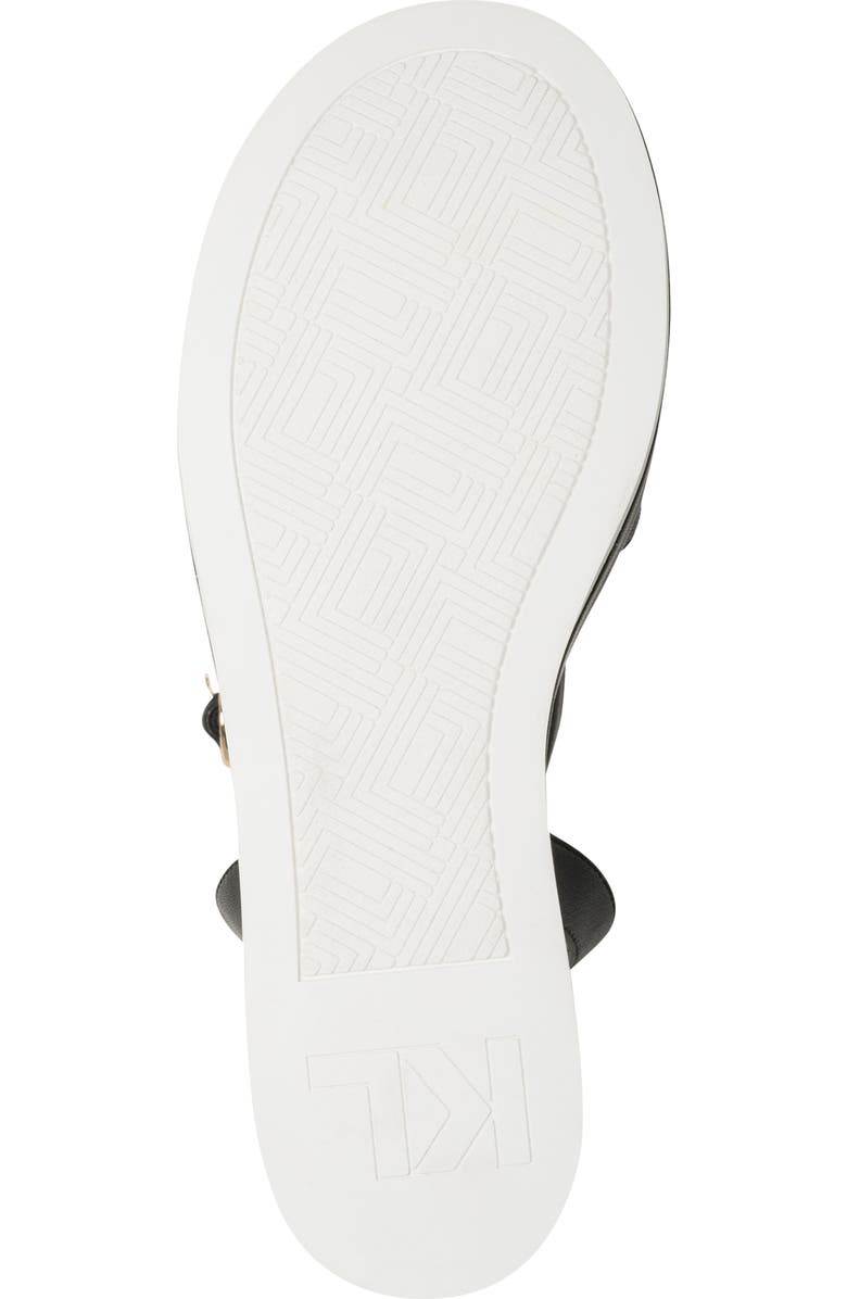 KARL LAGERFELD PARIS Clemons Ankle Strap Wedge Sandal, Alternate, color, Black