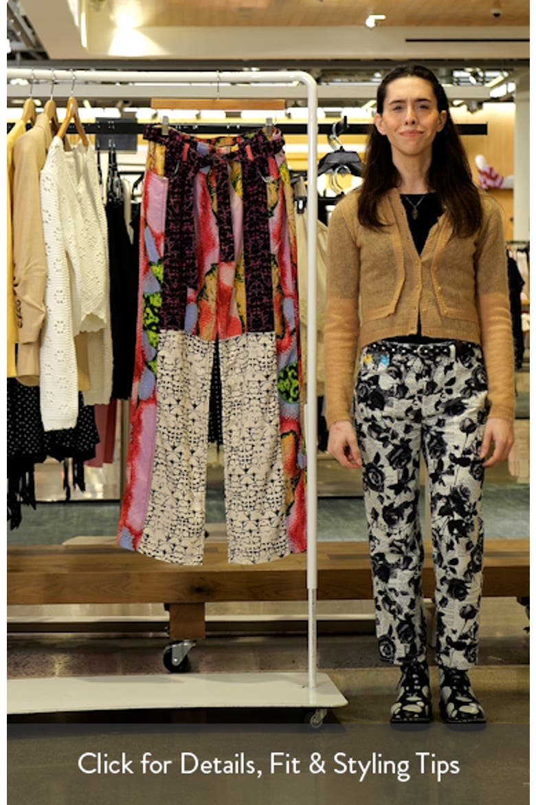 Mix Print Straight Leg Pants video