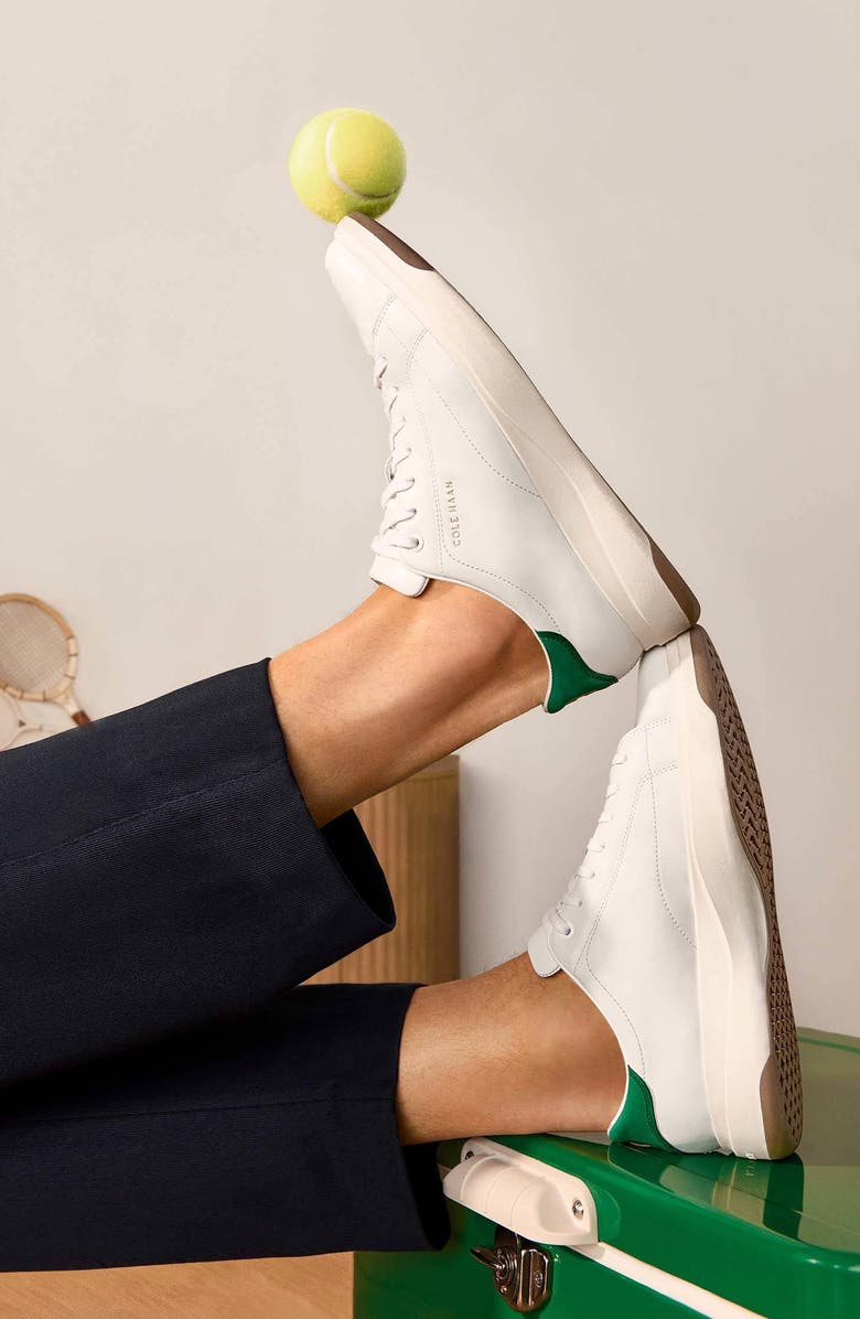 Cole Haan GrandPro Tennis 2.0 Sneaker, Alternate, color, Optic White / Green Jacket
