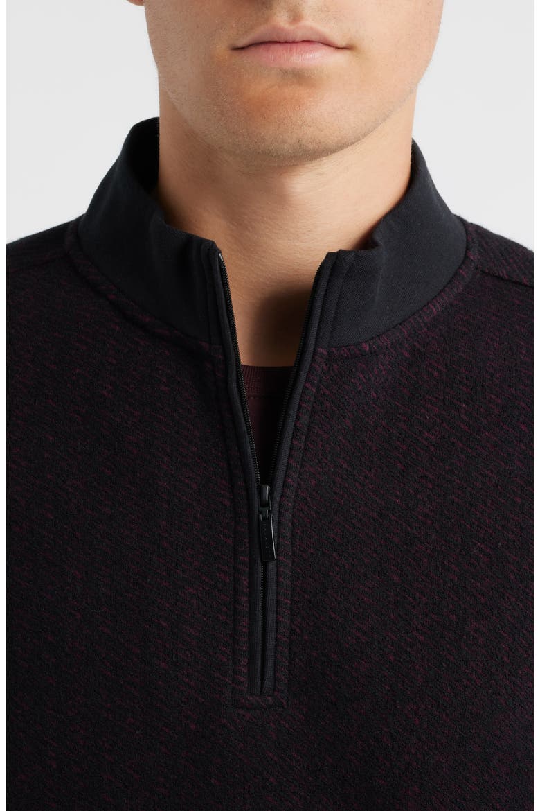 Cedro Quarter Zip Pullover, Alternate, color, BORDEAUX