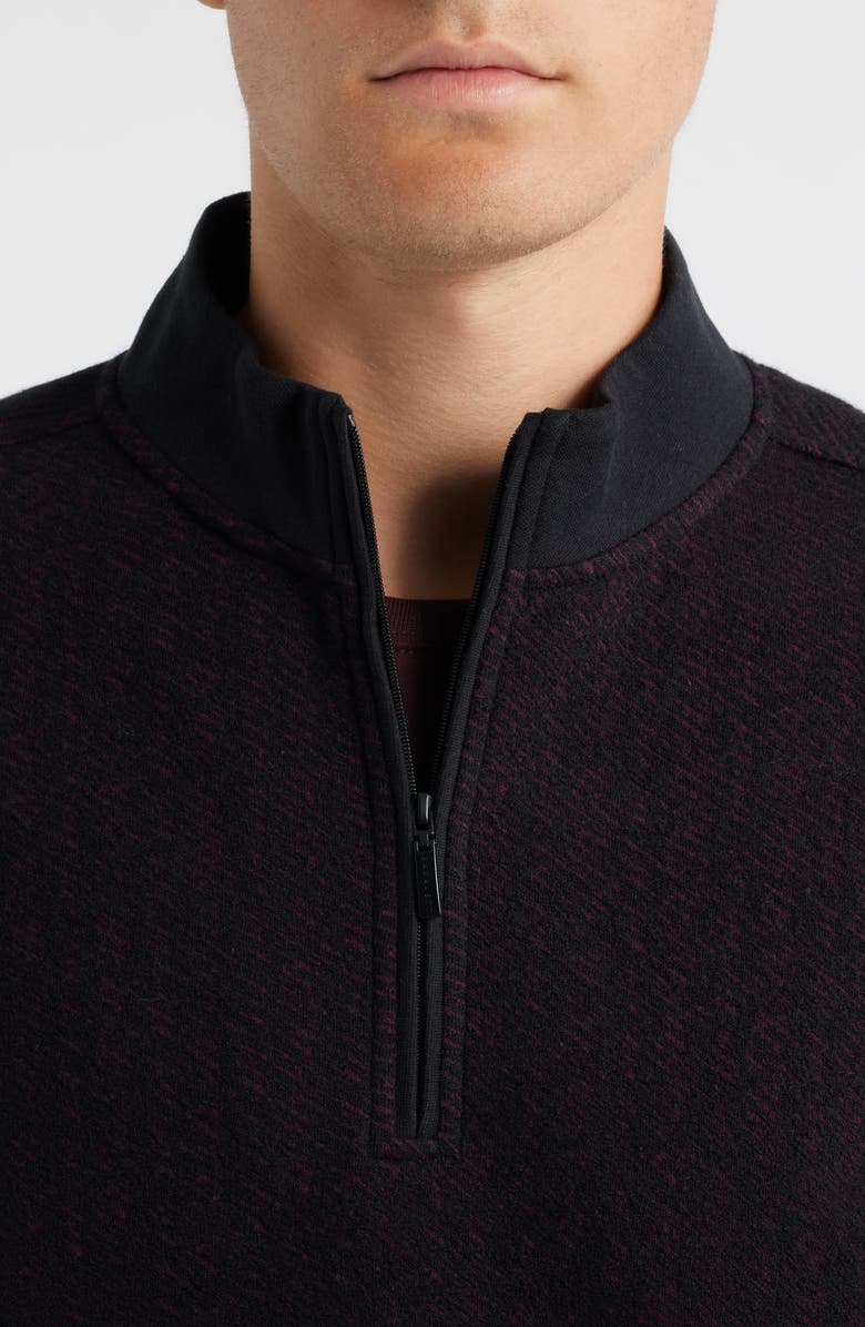 Robert Barakett Cedro Quarter Zip Pullover, Alternate, color, Bordeaux