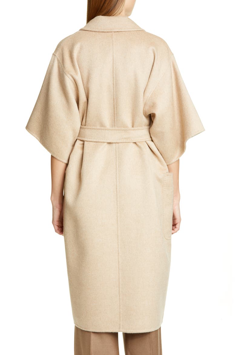 Ruta Double Face Cashmere & Camel Hair Wrap Coat, Alternate, color, CAMEL
