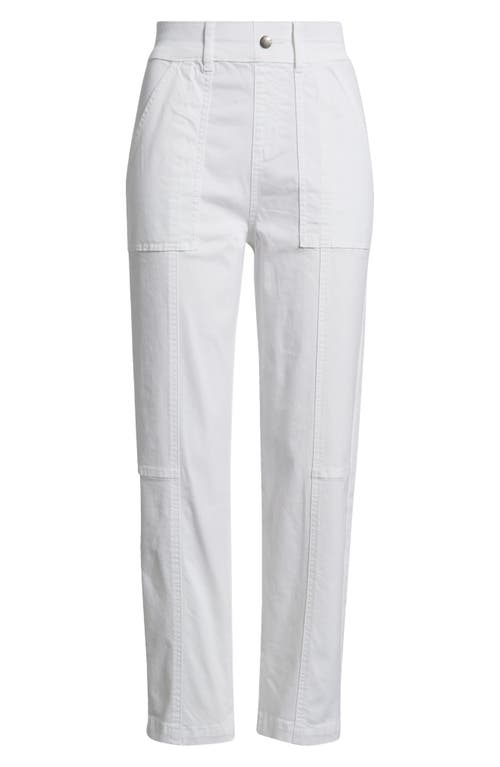 Hue Stretch Twill Utility Pants In White