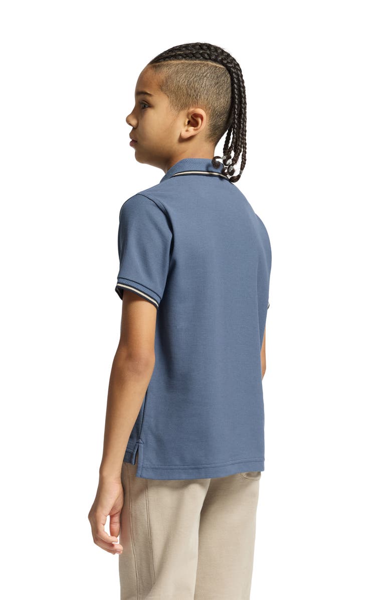 Psycho Bunny Kids' Foxton Cotton Pique Polo, Alternate, color, Vintage Indigo