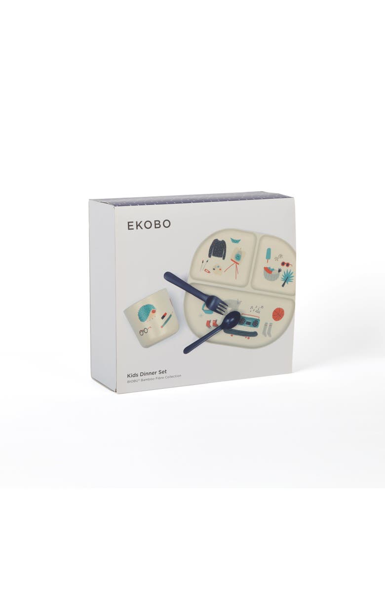 EKOBO Illustrated Kid Dinner Set, Alternate, color, Royal Blue