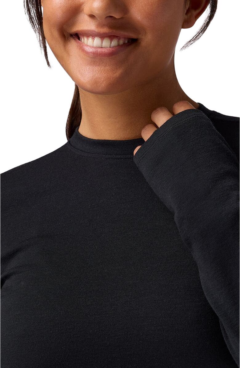 Backcountry Cedars Rws Merino Mid-Wt Baselayer Crew Top - Women's, Alternate, color, Black
