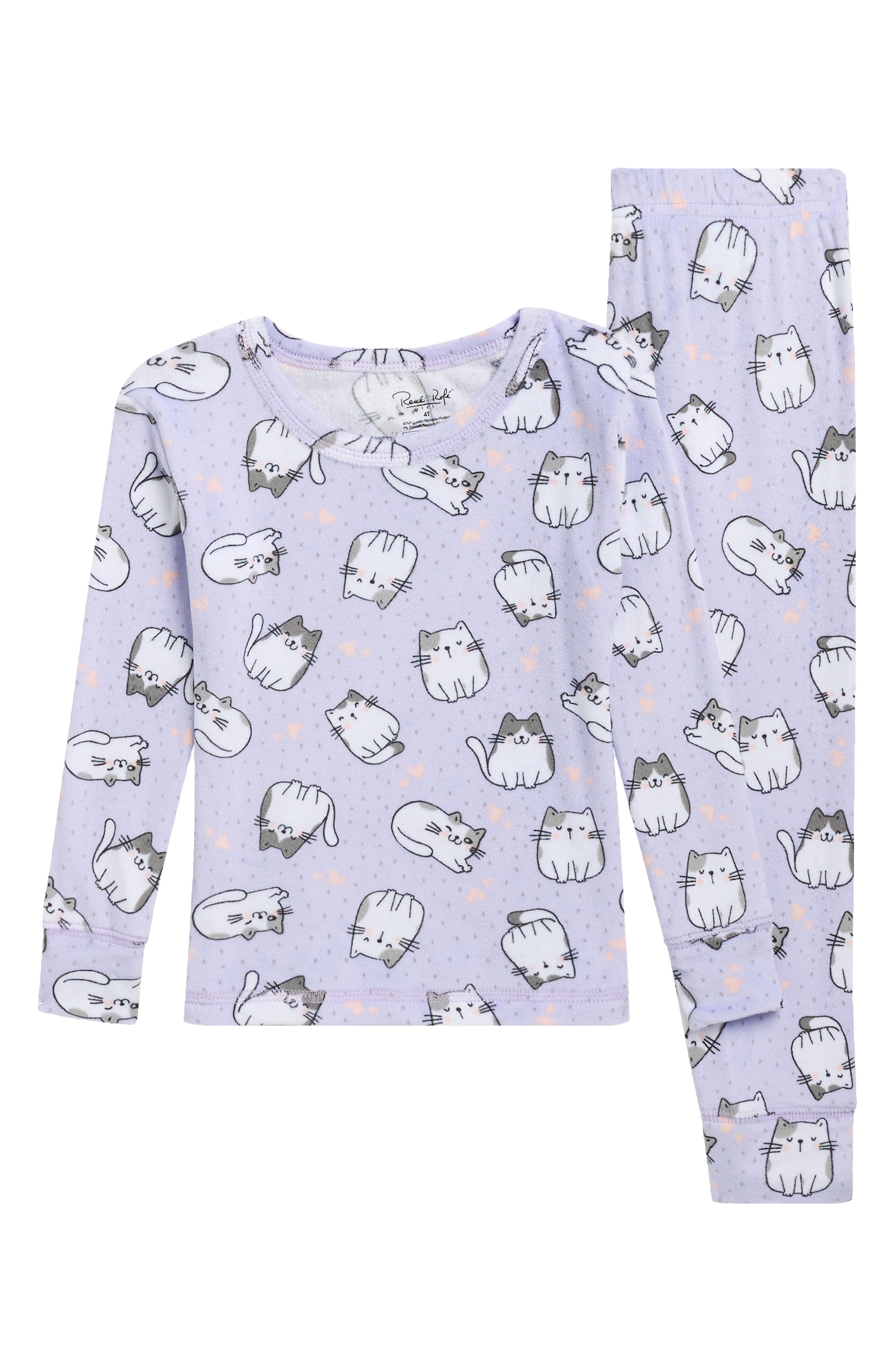 Kids' Luxe Goals 2-Piece Velour Pajama Set