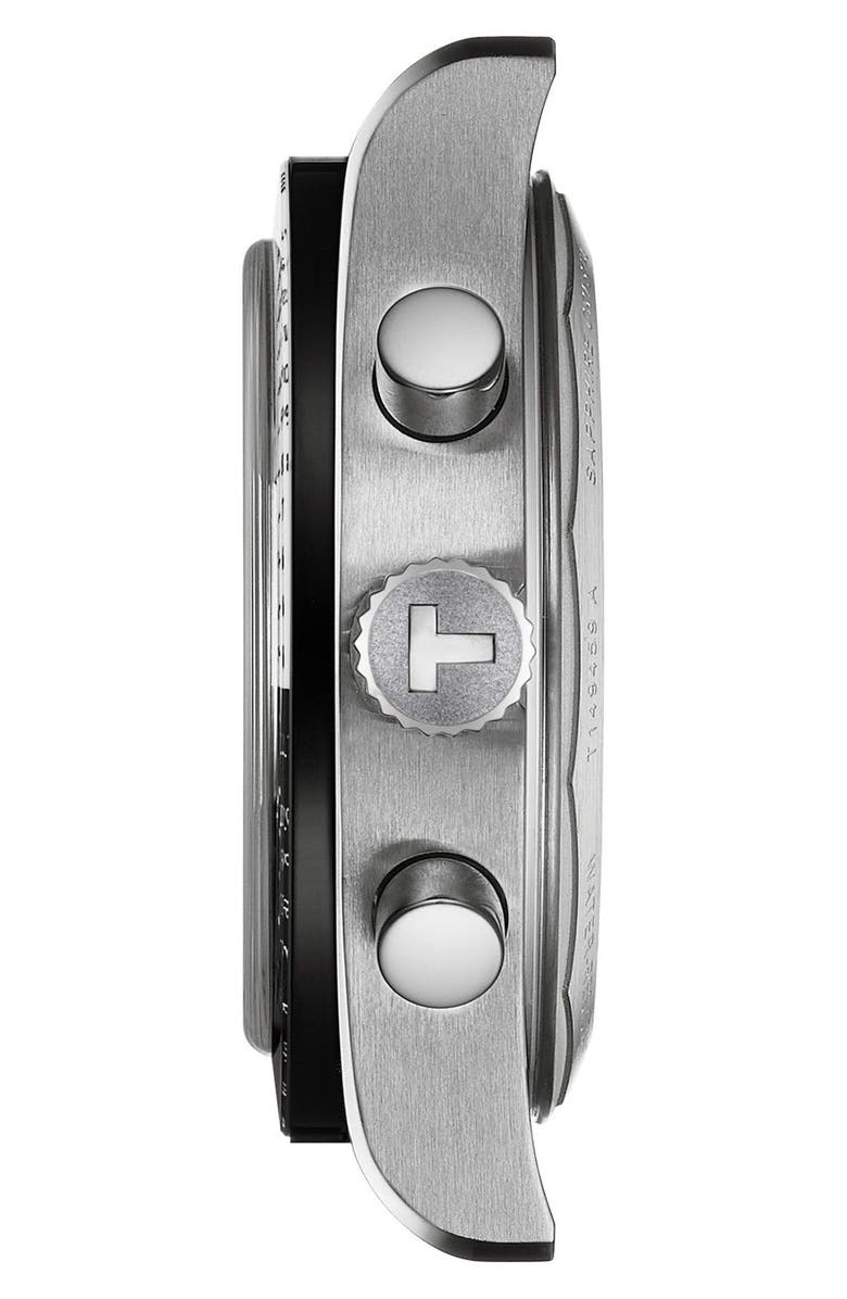 Tissot PR516 Bracelet Chronograph Watch, 40mm, Alternate, color, Black
