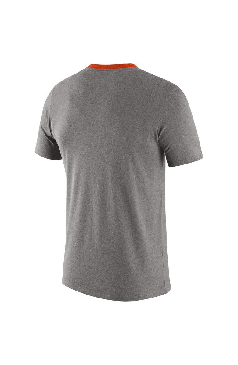 Nike Men's Nike Heathered Gray Clemson Tigers Vault Helmet Tri-Blend T-Shirt, Alternate, color, 