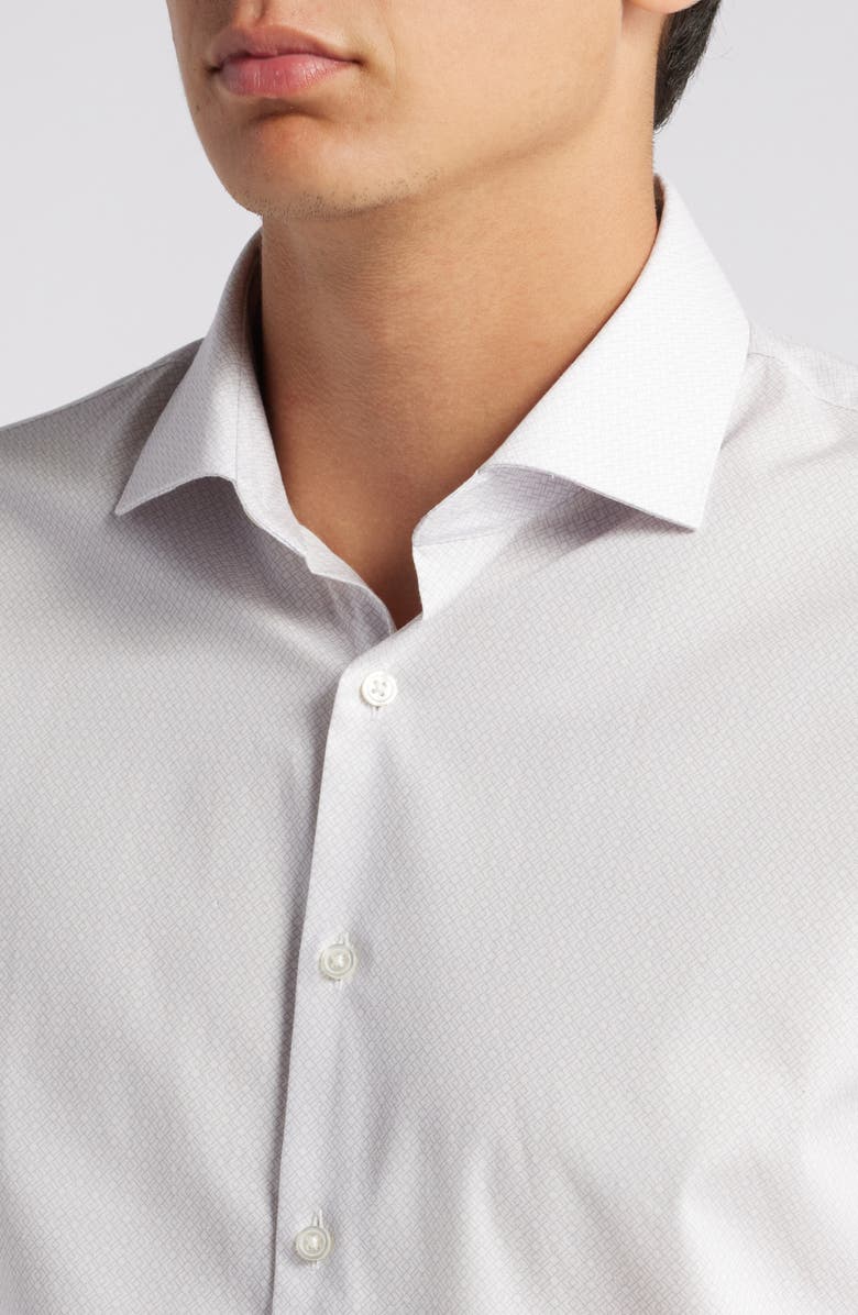 Nordstrom Extra Trim Fit Easy Care Geometric Print Dress Shirt, Alternate, color,