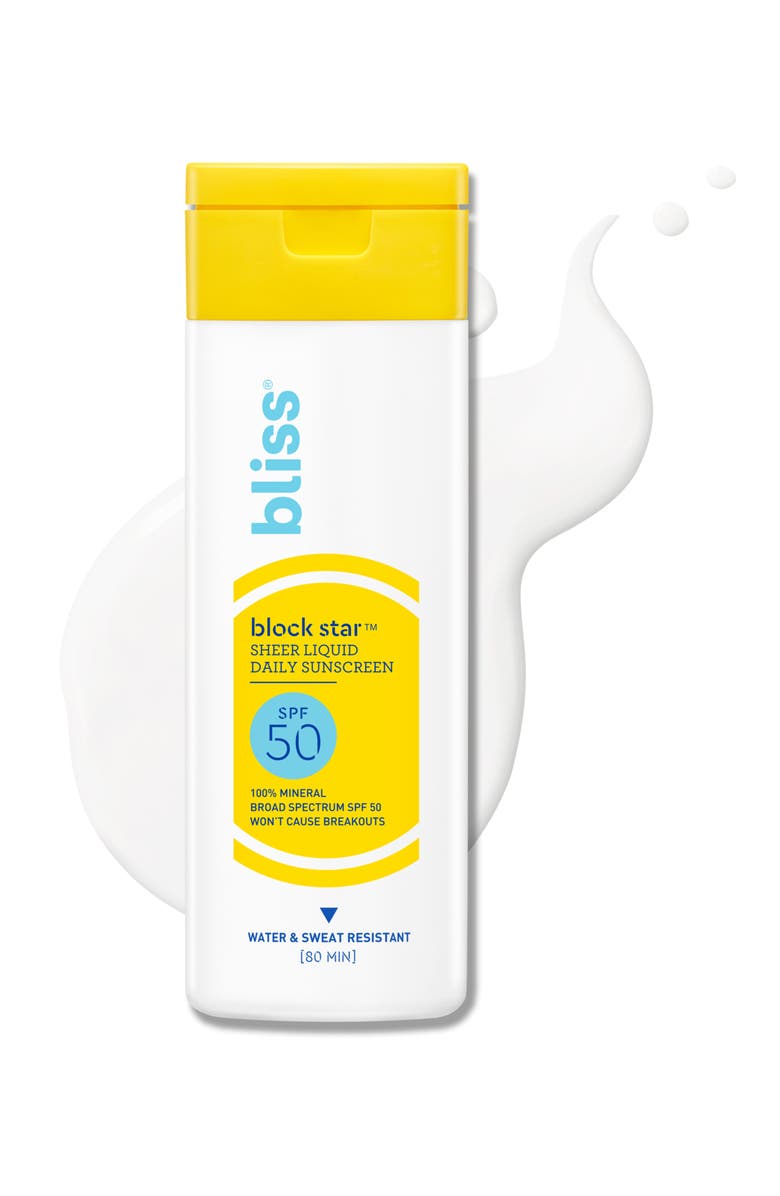 Bliss Block Star<sup>™</sup> Sheer Daily Mineral SPF 50 Suncreen, Main, color, 