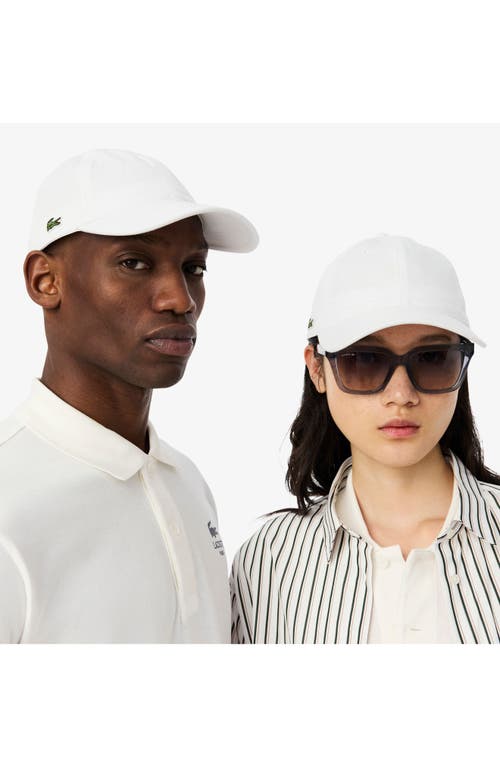Lacoste Essential Cotton Twill Baseball Cap In White