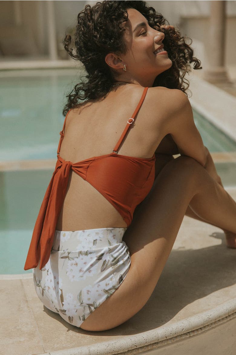 Jasmine High Waisted Bikini Bottoms, Alternate, color, Ivory