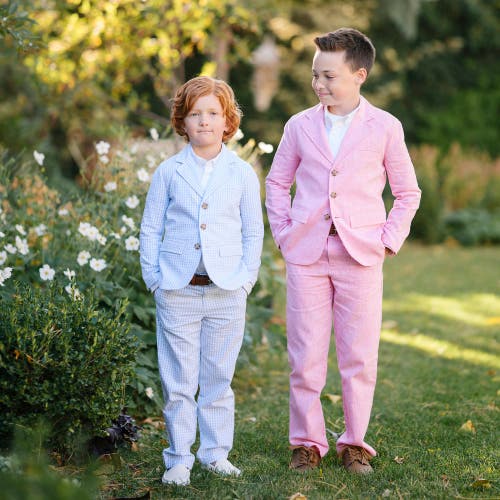 HOPE & HENRY HOPE & HENRY BOYS' ORGANIC SEERSUCKER SUIT PANT, KIDS