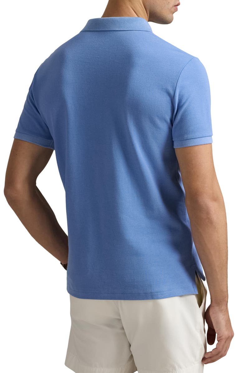 Polo Ralph Lauren The Iconic Solid Blue Cotton Piqué Polo, Alternate, color, 