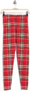 Lands' End Plaid Fleece Full Length Leggings