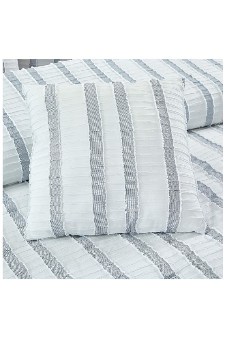 Jacquard Microfiber 5-Piece Comforter Set, Alternate, color, WHITE