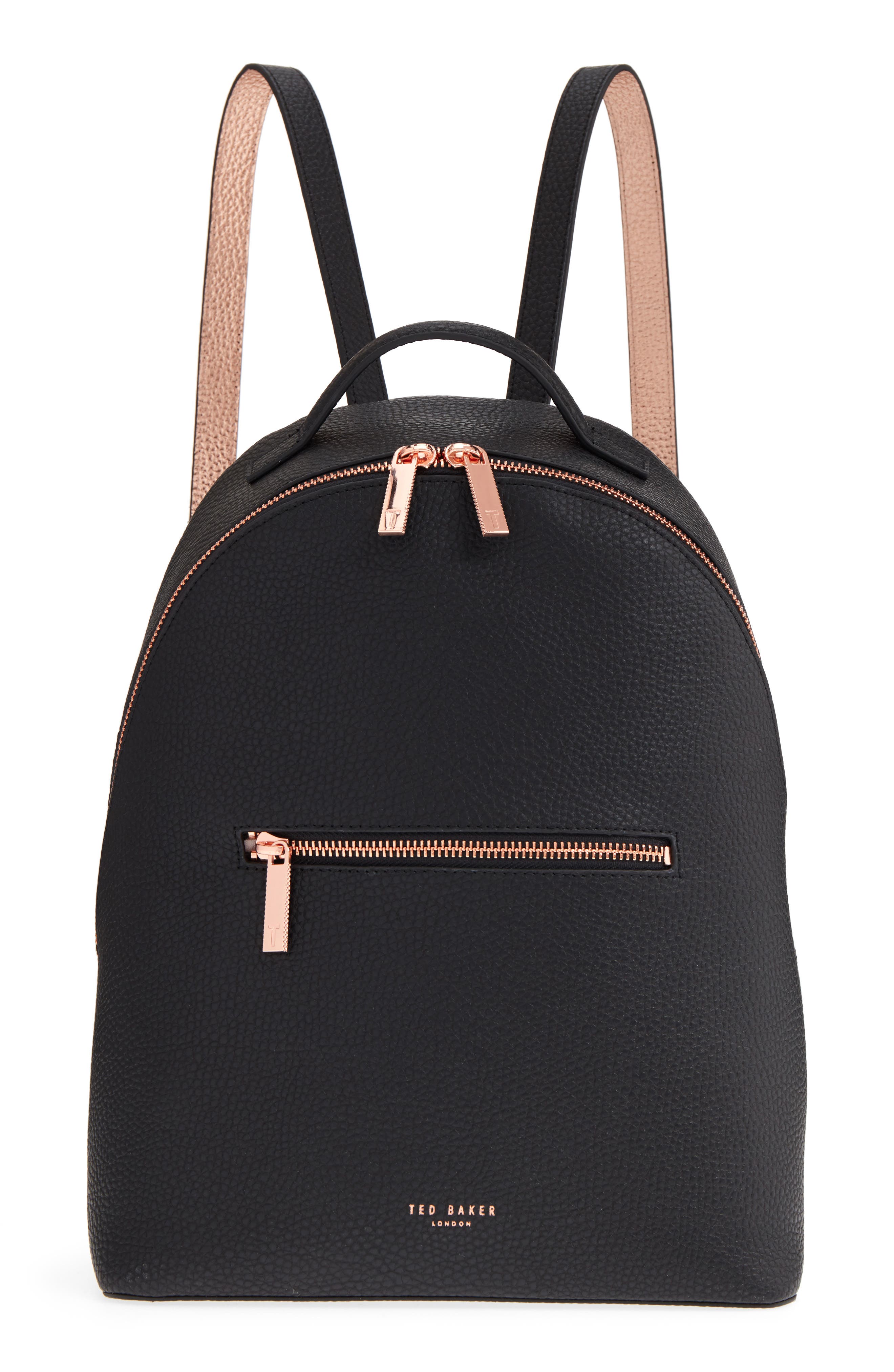 Ted Baker London Leather Backpack, Main, color, 