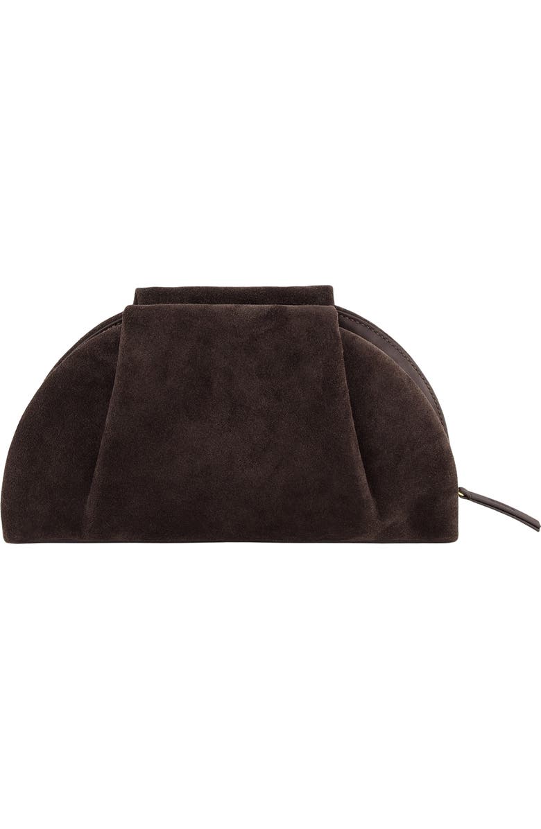 Vince Ava Suede Clutch, Alternate, color, Cacao
