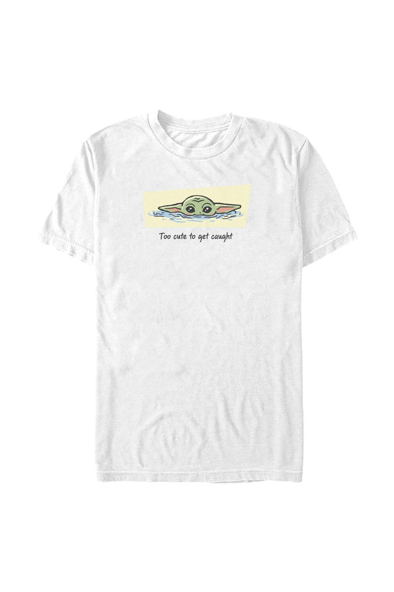 Men's Too Cute To Get Caught Short Sleeve Graphic T-Shirt, Main, color, White