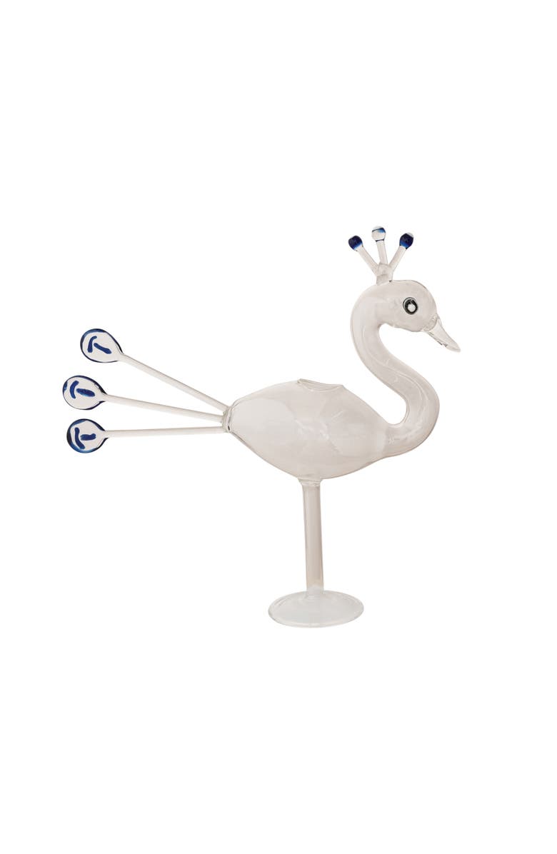 Storied Home Peacock Shaped Vase, Main, color, White